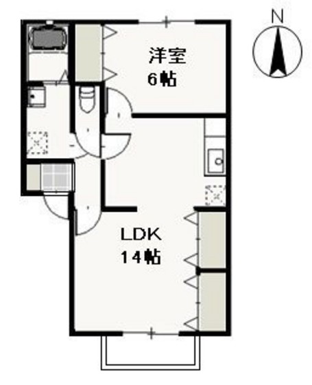 クリスタルパレス　Ａの間取り