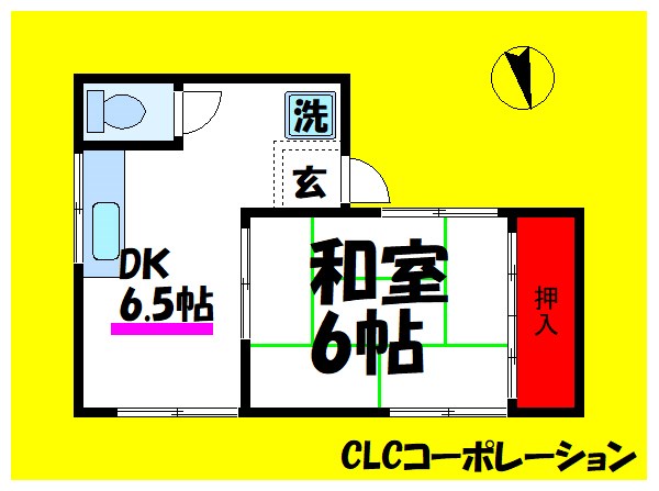 江戸川区南小岩のアパートの間取り