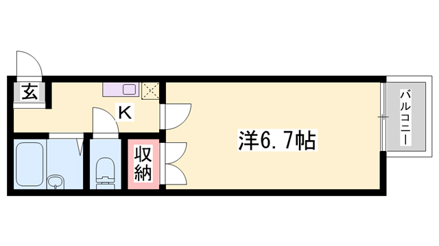 神崎郡福崎町南田原のアパートの間取り