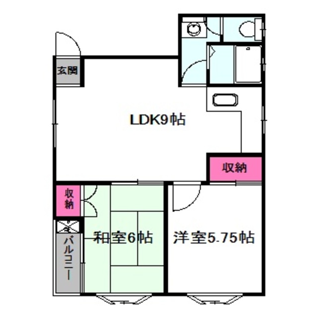 大阪市都島区御幸町のマンションの間取り