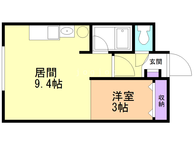 札幌市中央区南七条西のマンションの間取り