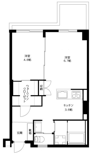 千代田区九段北のマンションの間取り