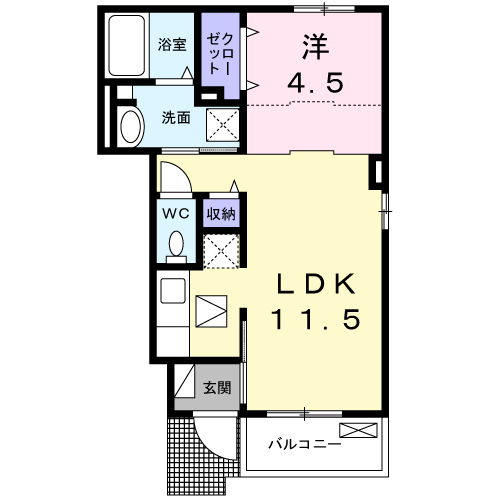 バルパレー石原Ａの間取り