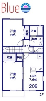 西鶴間KIガ一デンズ　一番館の間取り