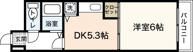 広島市西区中広町のマンションの間取り