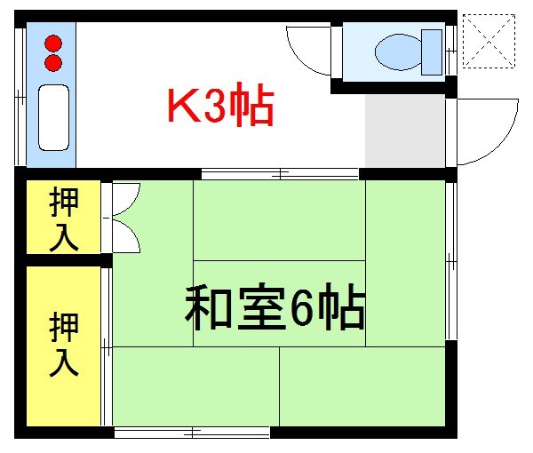 荒川区荒川のアパートの間取り