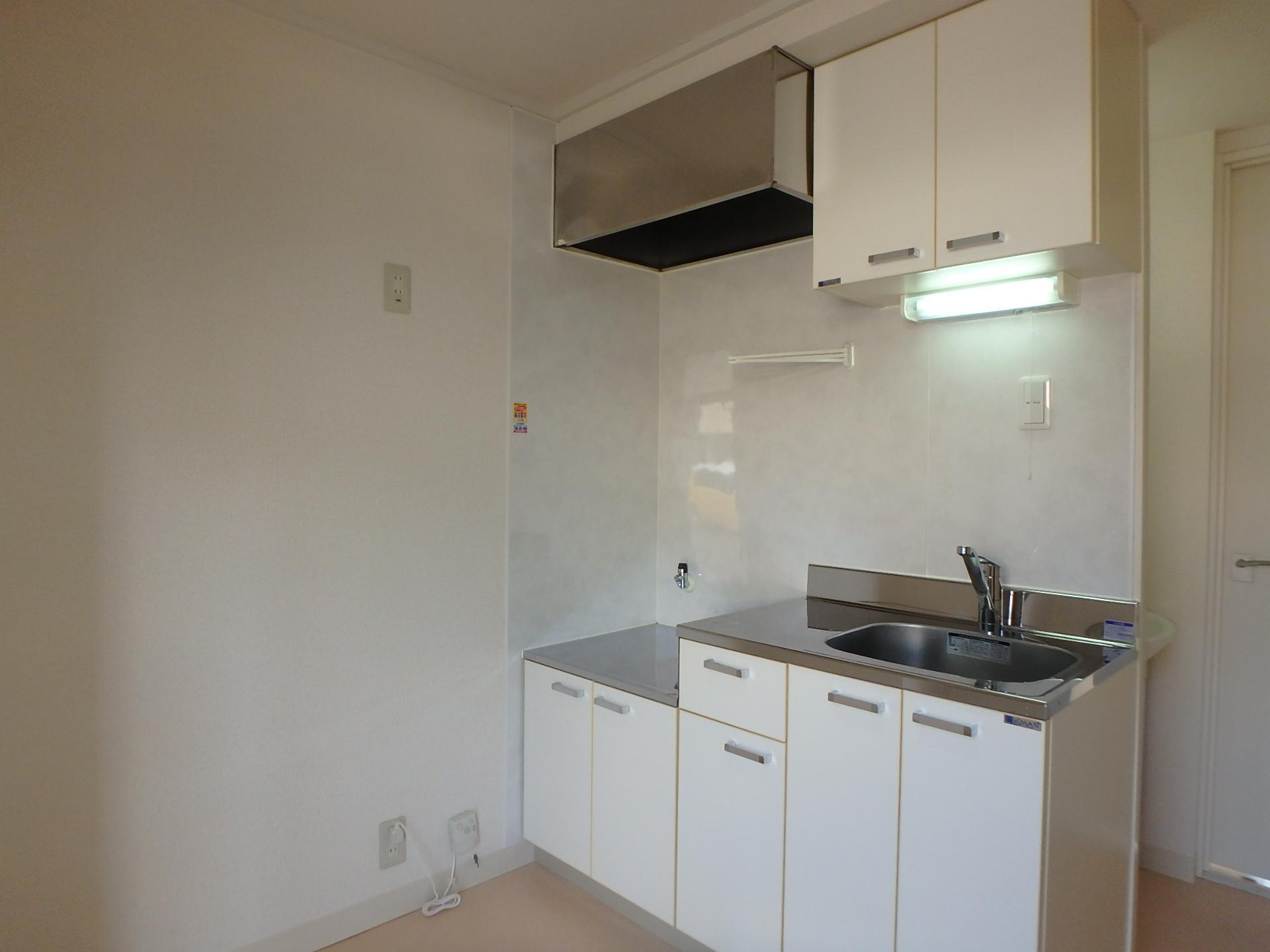 キッチン　２口コンロ設置可能なキッチンです