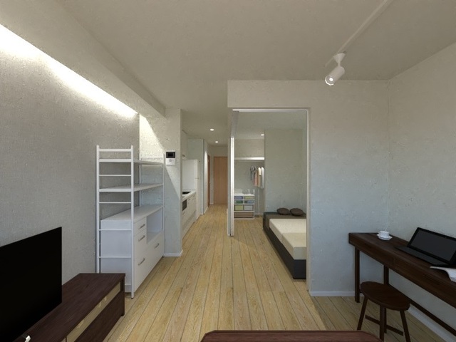 居室・リビング　完成イメージのパースとなります。