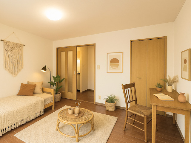 居室・リビング　CGで家具等を配置したもので家具等は含まれません