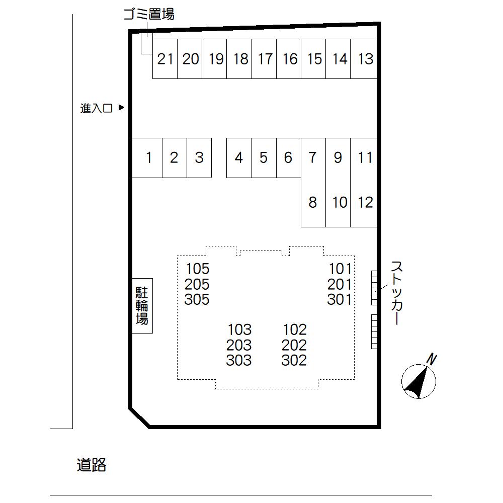 駐車場　区画図