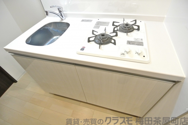 キッチン　２口ガスコンロシステムキッチンです