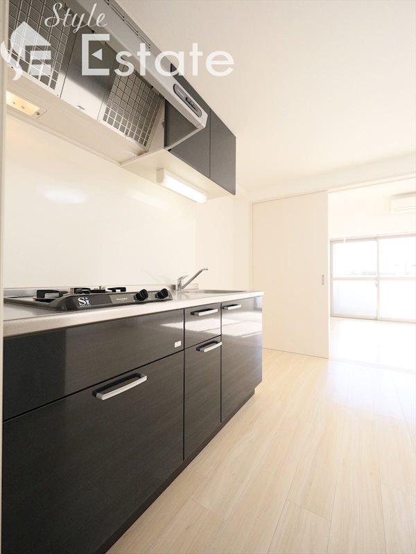 キッチン　システムキッチン　ガスコンロ二口付