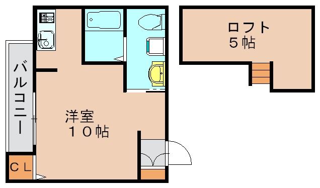 地下鉄箱崎線 貝塚駅 徒歩13分 2階建 築18年の間取り写真