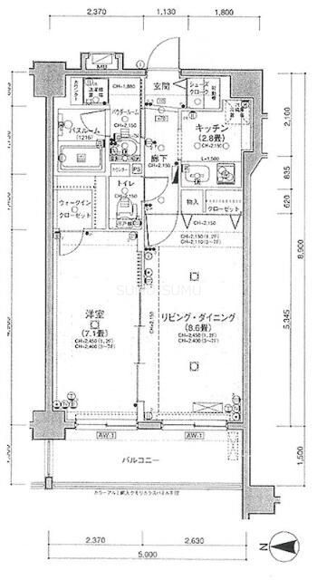 日神デュオステージ三ツ沢公園の間取り写真