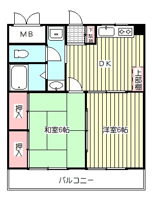 ＪＲ京浜東北線 西川口駅 徒歩19分 4階建 築39年の間取り写真