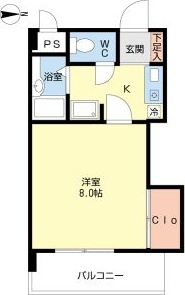 地下鉄東山線 本山駅 徒歩5分 5階建 築35年の間取り写真