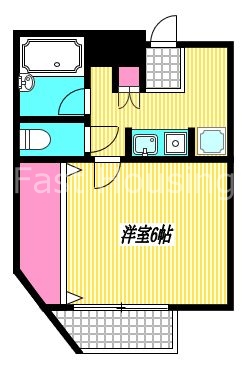 西武新宿線 下落合駅 徒歩1分 9階建 築25年の間取り写真