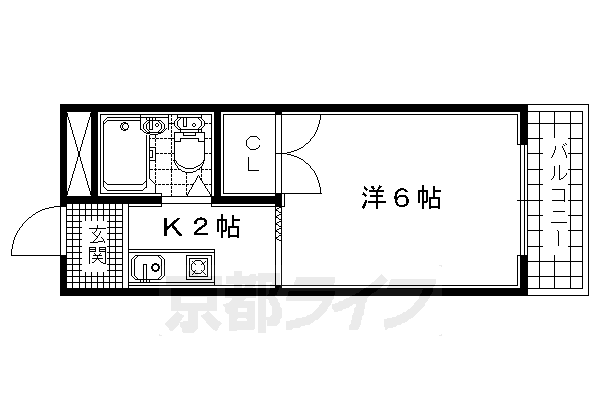ＪＲ片町線 下狛駅 徒歩5分 3階建 築40年の間取り写真