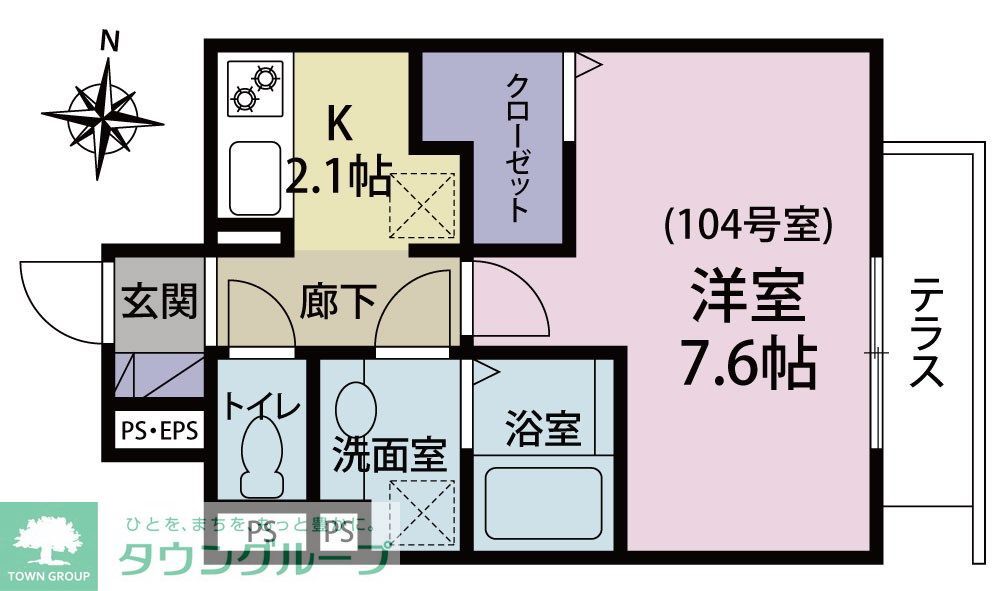 京急空港線 糀谷駅 徒歩7分 3階建 築6年の間取り写真