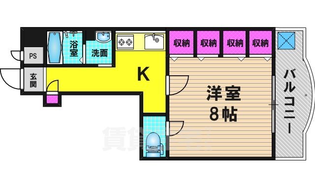 グレイパレスロック1の間取り写真