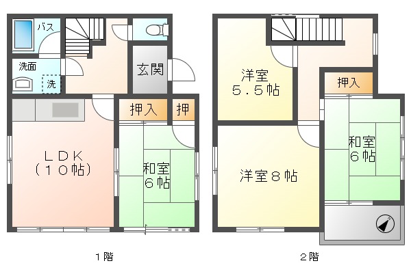 北安東５渡辺戸建Ｂの間取り