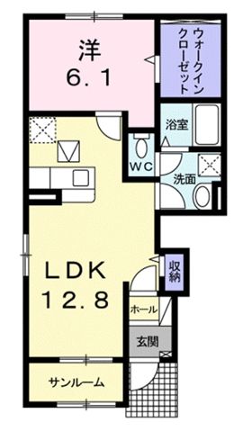 井原市西江原町のアパートの間取り