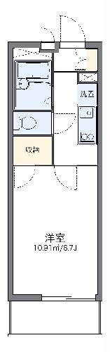 レオパレス浜寺ドット輝の間取り