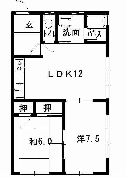 コーポ栄の間取り