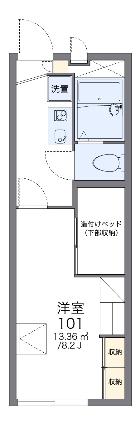 レオパレス夢未来の間取り