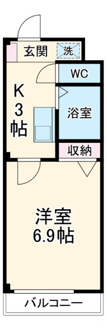 愛知県名古屋市天白区平針南４（アパート）の賃貸物件の間取り