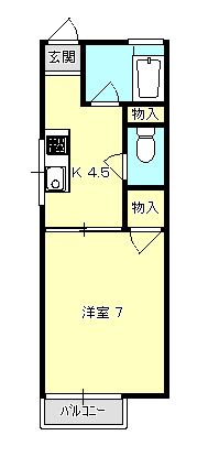 輿水ハイツの間取り