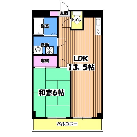 東京都国立市富士見台３（マンション）の賃貸物件の間取り