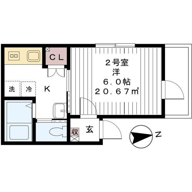 東京都葛飾区新小岩３（アパート）の賃貸物件の間取り