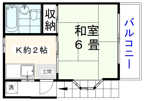 旭コーポの間取り