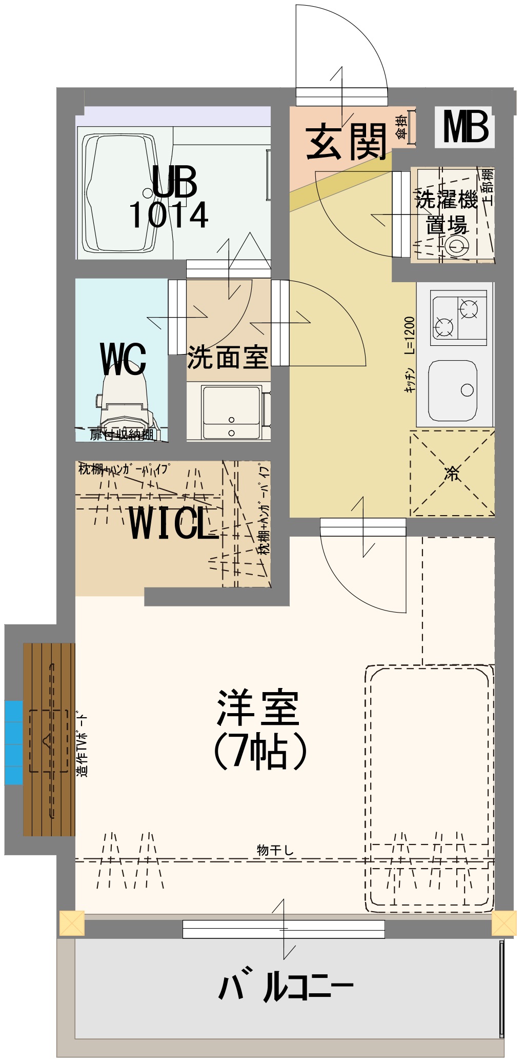 西尾市戸ケ崎のアパートの間取り