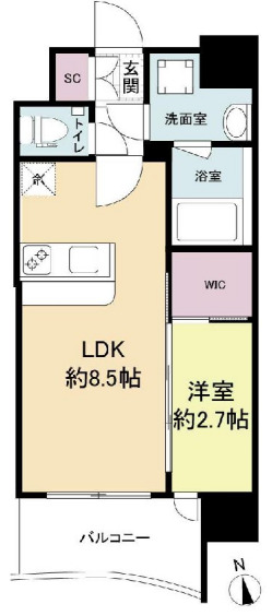 セレニテ福島プリエの間取り