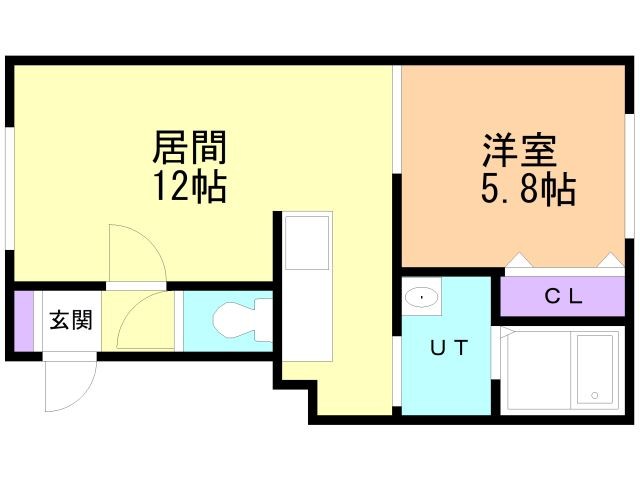 函館市新川町のマンションの間取り