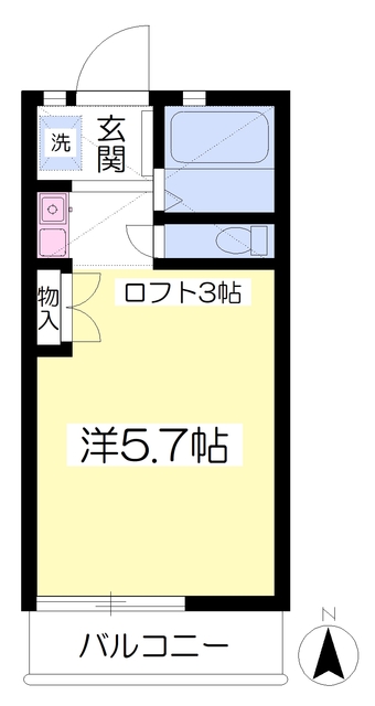 横浜市西区西戸部町のアパートの間取り