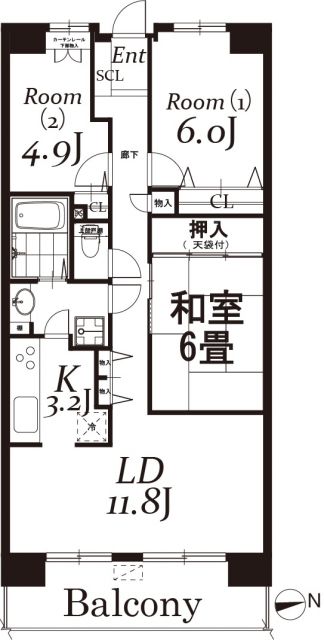 白井ロジュマンの間取り