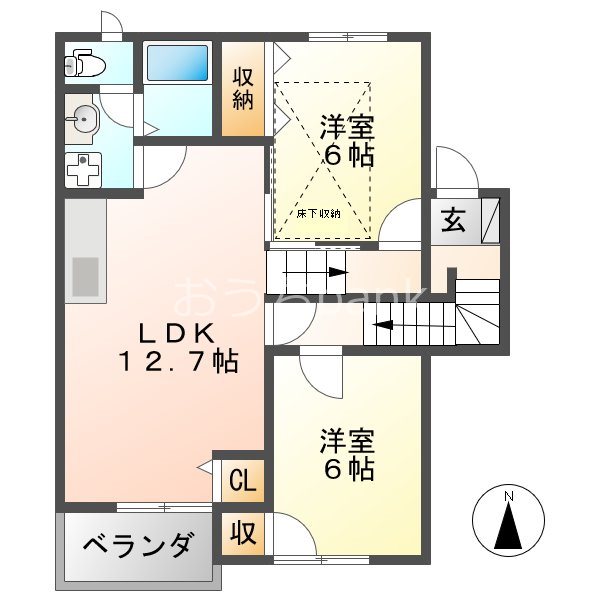 フローレンス古田 Aの間取り