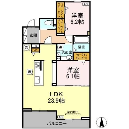 名古屋市中村区八社のアパートの間取り