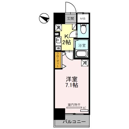 泉佐野市中町のマンションの間取り