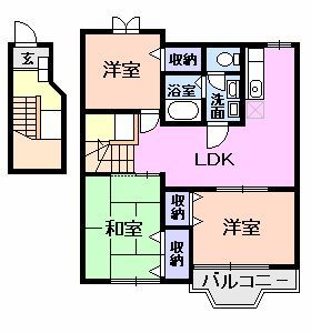 関市倉知のアパートの間取り