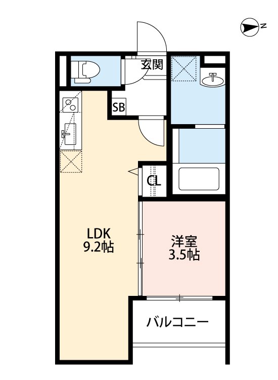 尼崎市潮江のアパートの間取り