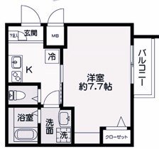 明石市和坂稲荷町のマンションの間取り