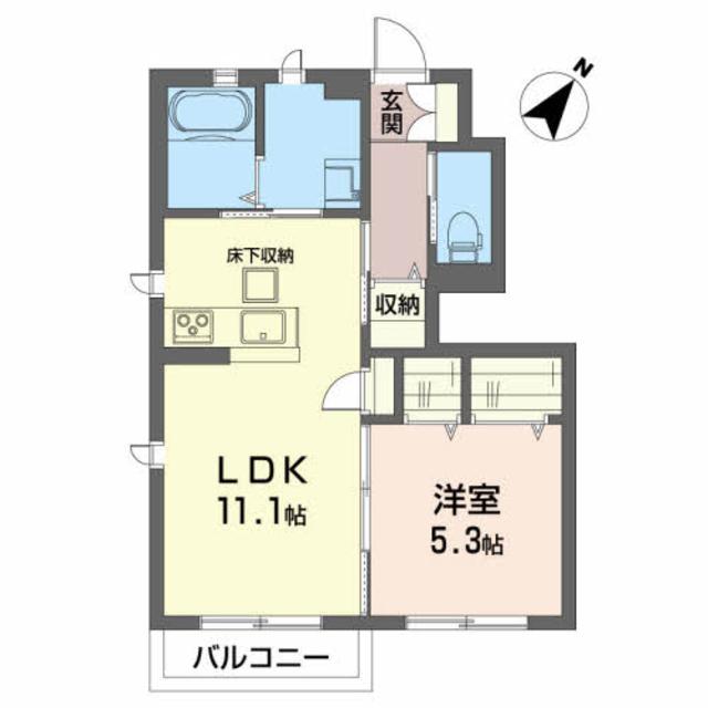 カーサ　パープラータの間取り