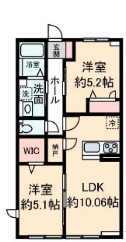 朝霞市根岸台のアパートの間取り