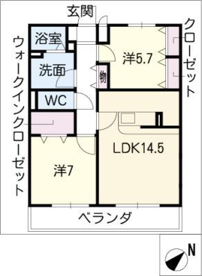 ｃａｓｔｌｅ　２７の間取り