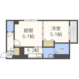 グランカーサ南11条の間取り