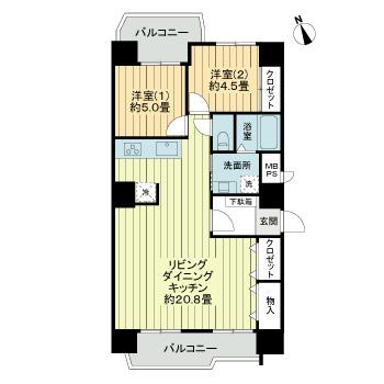 ライオンズマンション荒町の間取り